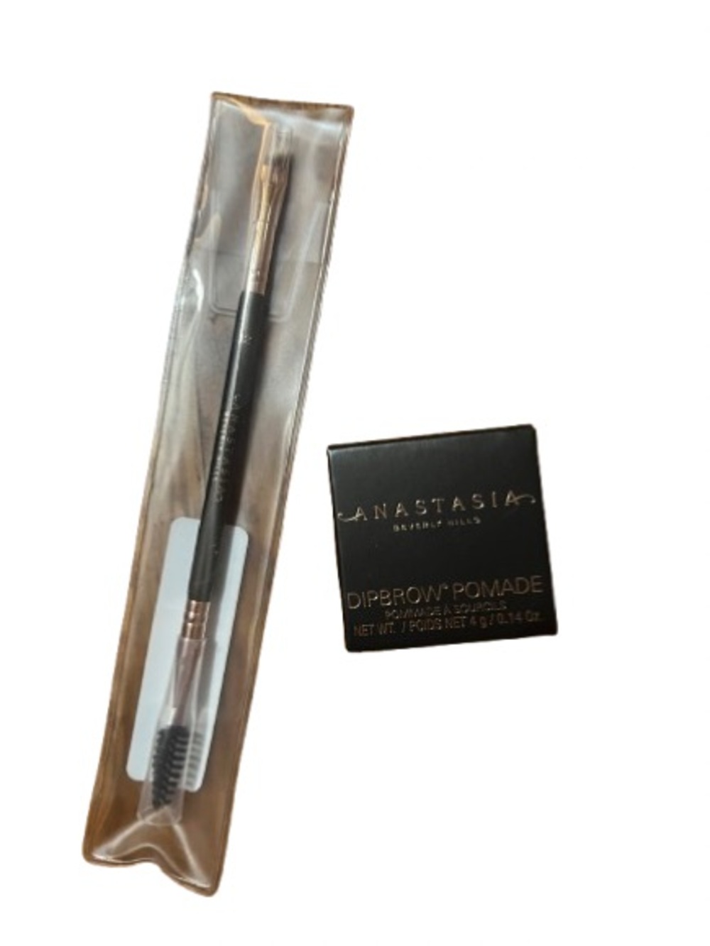 NWT Anastasia Beverly Hills Dip Brow Pomade and Dual-Ended Brush - Dark Brown